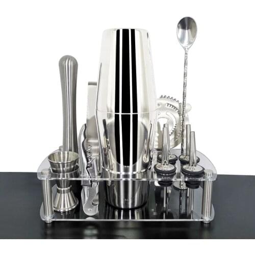 Wine Shaker Mixer For Bar Party Tools Bar Accessories Stainless Steel Cocktail Shaker With Wine Rack 750/600ml