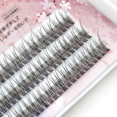 Abonnie Fishtail Spikes Lash 3Lines Cluster Eyelashes C Curl Lashes Extension Volume Eyelash Tray