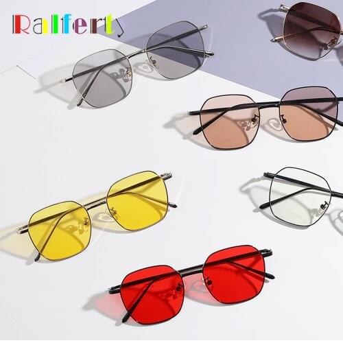 Ralferty Sunglasses Women 2021 Luxury Brand Designer Decorative Glasses Oversized Square Metal Frame oculos de sol feminino