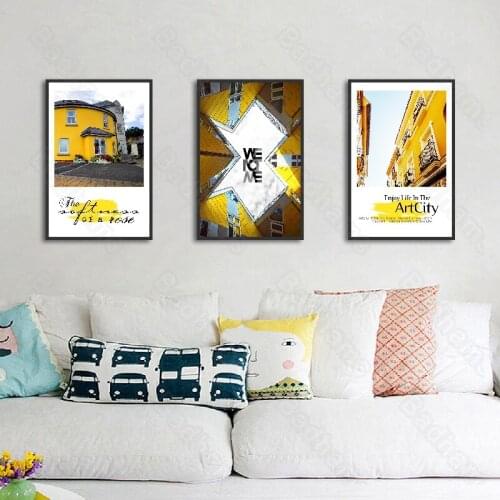 Modern Decoration Home Architecture Geometric Abstract Letter Painting Bedroom Paintings Living Room Wall Decoration Mural