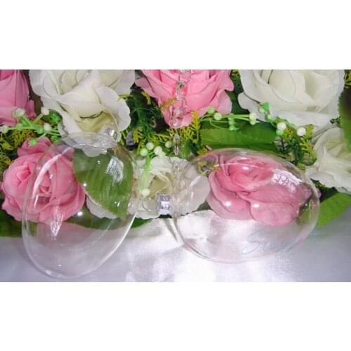 Glass Egg Shape Ball, Free shipping, Christmas Ornament W70xH90mm Silver Tops, for Easter/Celebrations/Special Events, 12pcs/lot