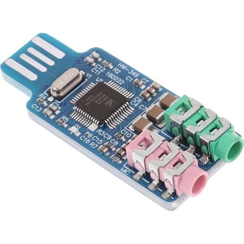 1pc CM108 USB Drive Free USB Sound Card Laptop Computer External Sound Card Module