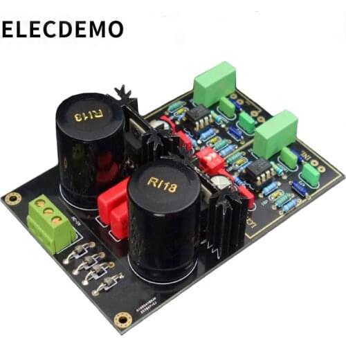 AC Dual 12V~20V Phono Amplifier NE5532 49720NA DUAL Line Sing Black Vinyl Record Player MM MC Phono Sing Board