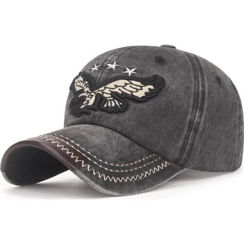 Vintage Washed Embroidery Distressed Cotton Dad Hat Baseball Cap Adjustable Polo Trucker Unisex Style Headwear