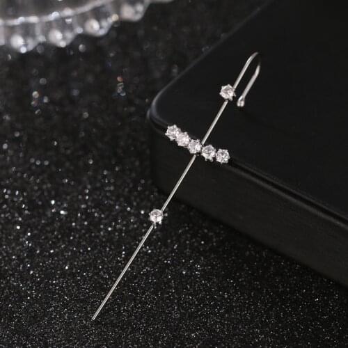 Emmaya Simplicity Style New Arrival Two Colros Earring For Female Fashion Jewelry With Tiny Round Zirconia Shiny Decoration