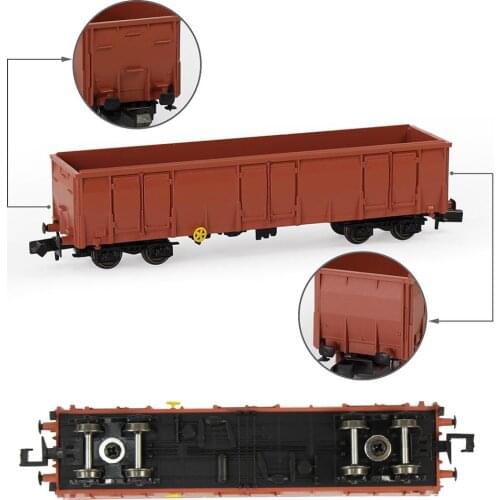 1pc/2pcs/3pcs N Scale 40ft High-side Gondola Car 1:160 Brown Open Wagons Railway Model Container Carriage Freight Car C15013WR