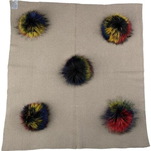2019 Newborn Kids Baby Warm Wool Swaddling Blanket Travel Sleeping Blanket Bedding Swaddles Wrap With 15cm Real Fur Pompom