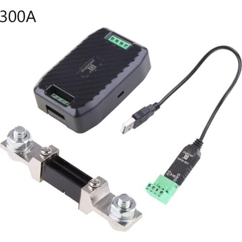 2021 New PZEM-017 DC Communication Box RS485 interface Modbus 0-300V 300A Shunt USB Cable