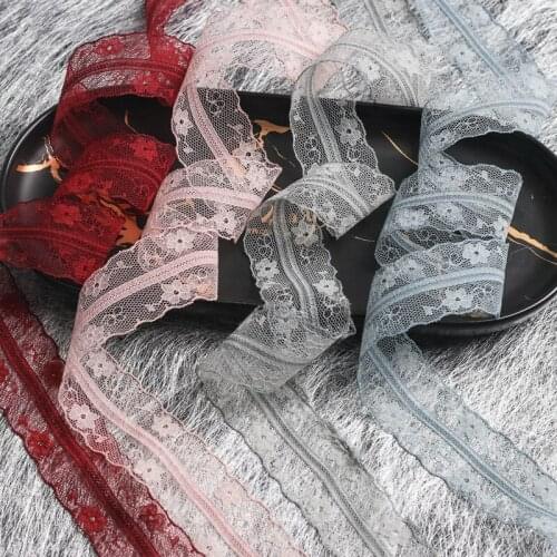 35mmX200yds A Roll Wholesale Embroidery Lace Ribbon Diy Headwear Trim Sewing Home Craft Supply DIY handmade Decoration