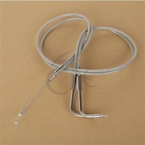 39" 100CM Stainless Steel Throttle Cable For Harley FLTR FLHT FLHRC FLHRI FLHRCI Motorcycle