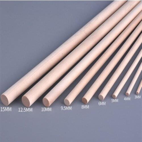 5pcs DIY Handmade Sand Plate Building Model Material White Birch Wood Cylindrical Log Stick Round Rod Original Color