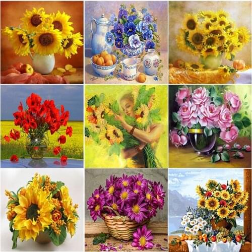 5d diamond painting full square/round DIY Diamond embroidery,Sunflower,Mosaic Wall Sticker decoration SH