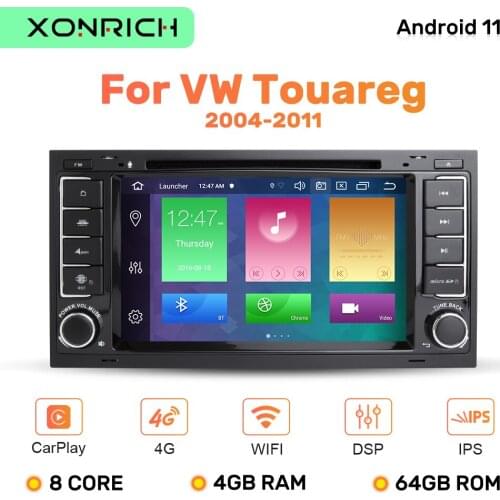 4GB 64GB IPS DSP 2 Din Android 10 Car DVD Player For VW/Volkswagen/Touareg/Transporter T5 2004-2011 Multimedia GPS Radio 8 Core
