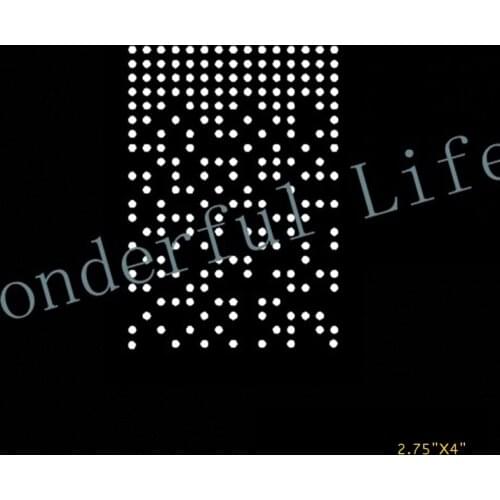 Free Shipping Cheer bow strip short dots rhinestone Iron On bling transfer