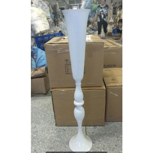 Shiny Gold wedding flower vases 88cm Tall Table Centerpiece