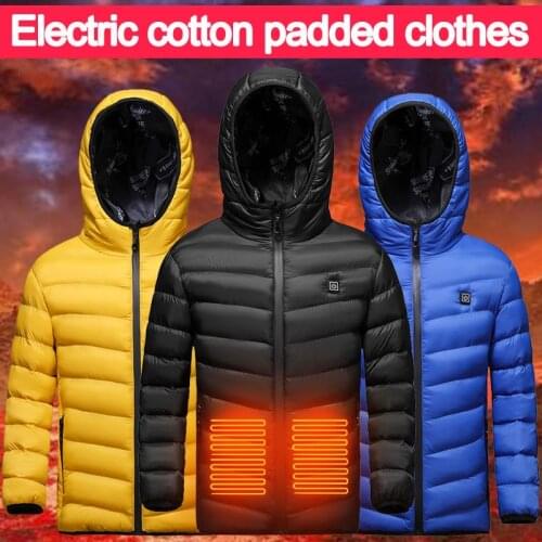 Childrens Usb Heated Jacket Intelligent Constant Temperature Heated Coat Boy Winter Thermal Vest Cotton-padded Hiking Vests