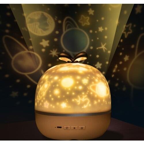 Bluetooth Kids Projector Children Night Light Music Box Speaker LED Lamp Universe Starry Sky Rotate Colorful Flashing Baby Gift
