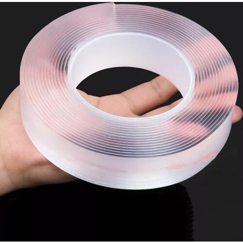 1/2/3/5m Double-sided Tape Adhesive Nano Traceless Tape Removable Sticker Washable Reusable Adhesive Loop Disks Tie Glue Gadget