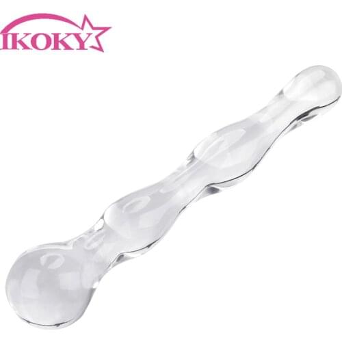 IKOKY Dildos Glass Anal Butt Plug Anal Sex Toys Sex Toys for Men Women Adult Products Crystal Erotic Toys Sex Products
