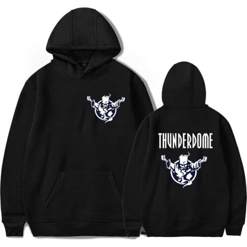 Thunderdome Hardcore Cool Hoodies Funny 2 Sided Printing Hip Hop Sweatshirt Unisex Hoodies wizard Logo Pullovers Tops Teens