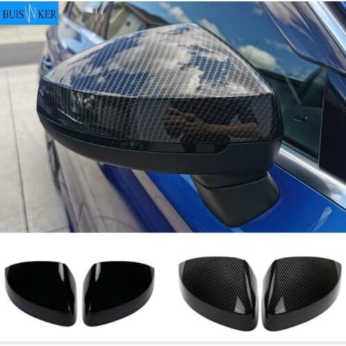 Pair for Audi A3 S3 8V RS3 Side Wing Mirror Covers Caps (Carbon Look) 2017 Replace 2015 2016 2018 2013 2014 2019
