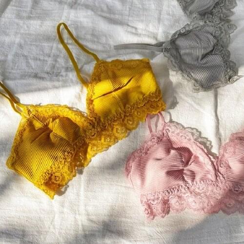 Ultra-thin ice silk comfortable lingerie underwear sets triangle cup bralette panty sexy rimless bra briefs set