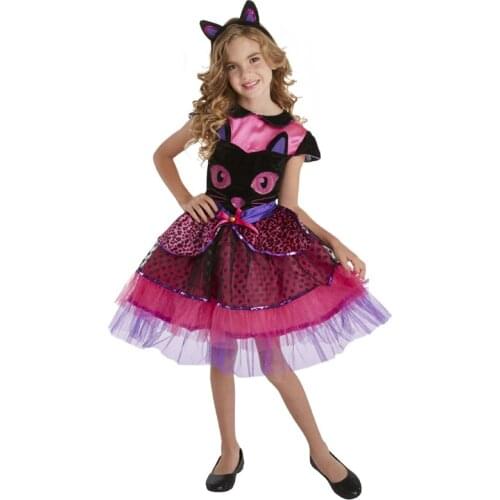 Snailify Toddler Kitty Cat Costume Pink Girls Halloween Costume For 2-5 Years Old Kids Costume For 2020 Carnival Purim Party