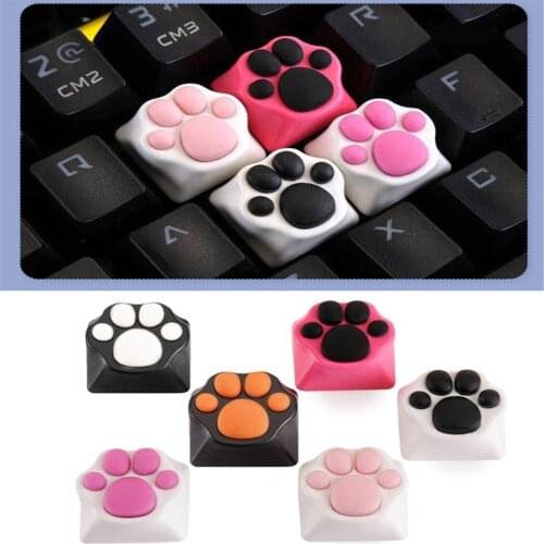 Personality Soft Feel ABS Silicone Kitty Paw Artisan Cat Paws Pad Mechanical Keyboard KeyCaps for Universal Keyboard Accessories