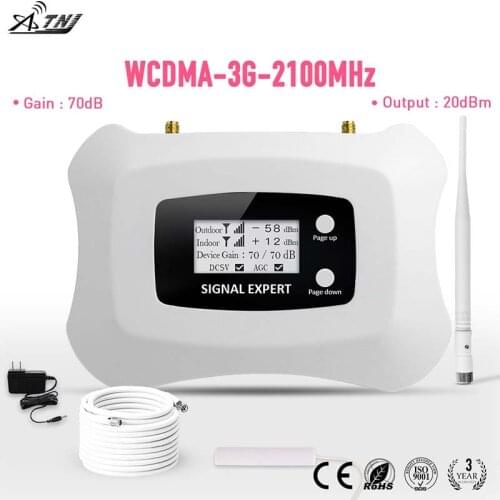 Best Price!New Upgrade Intelligent 2100mhz For 3G mobile signal booster amplifier mini 3g Repeater kit with LCD Display