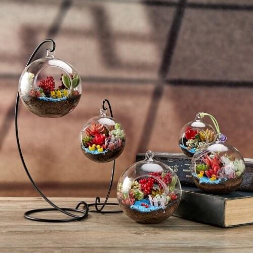 Small Packing Different Size Hanging Glass Terrarium Vase Diameter=8cm 10cm Wedding Decoration Glass Pendant