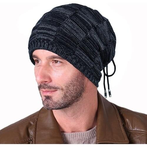 Fashion Men Warm Winter Hat Soft Knitted Hat Solid Skullies Beanies Winter Hat For Men Women Unisex Knitted Caps Can Be Scarf