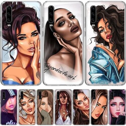 Fashion City Girl Phone Case for Huawei P30 P40 P20 P10 Mate 20 10 30 Lite Pro P Smart Z Plus + Art Shell Cover Coque