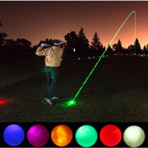 1 Piece LED Light Up Golf Balls Glow Flashing In the Dark Night Golf Balls Multi Color Training Golf Practice Balls Gifts
