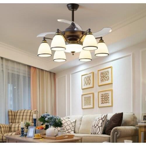 Led Invisible Ceiling Fan Light Modern Minimalist Ceiling Fan Light Restaurant Household Inverter Ceiling Fan with Light