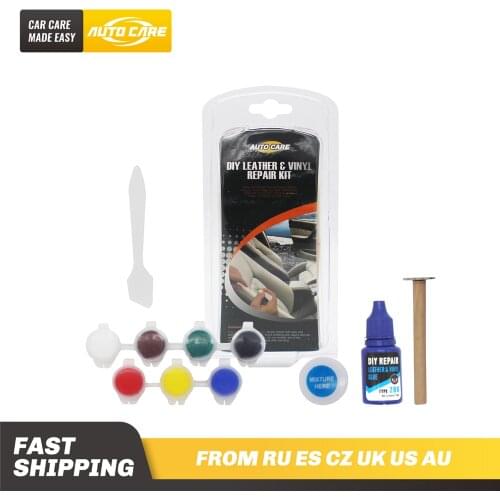 Auto Care Professional DIY Leather Vinly Repair Kit Coats Holes Scratch Cracks Repair kit Restore Tools with cloth