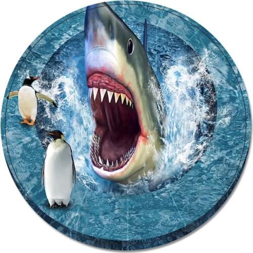 Drop Shipping Machine washable 3D Carpet Floor Door Mat Round Flannel Rug Chair Mat Living Room Carpets 55cm