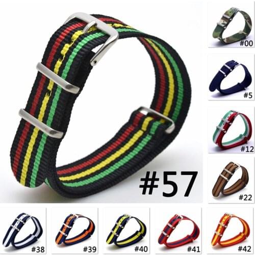 Premium Quality 16mm 18mm 20mm 22mm Nylon Seatbelt Watch Band Nato Strap for Military Watch Universal Zulu Replacement Bands