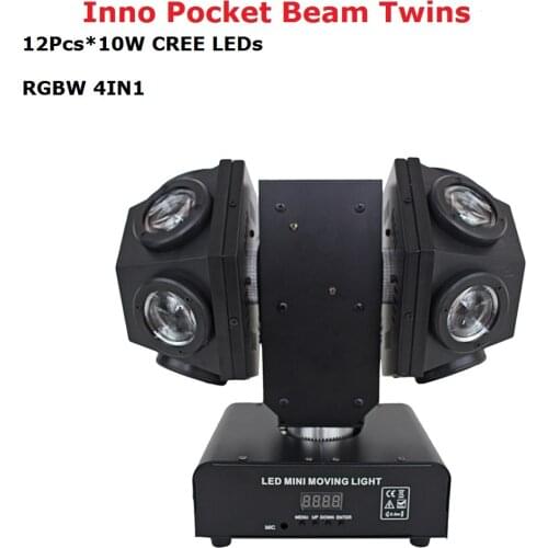 New Arrival RGBW 4IN1 CREE LEDS Stage Light 12X10W Moving Head Beam Party Light DMX512 LED Dj Xmas Sound Active DMX Disco Light