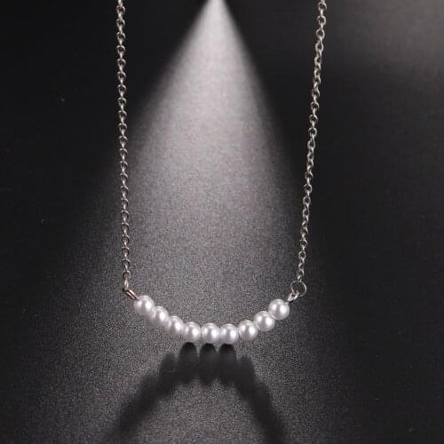 Skyrim Fashion Summer Pear Beaded Necklace for Women Girl Stainless Steel Chain Necklaces Luxury Wedding Party Jewelry Wholesale