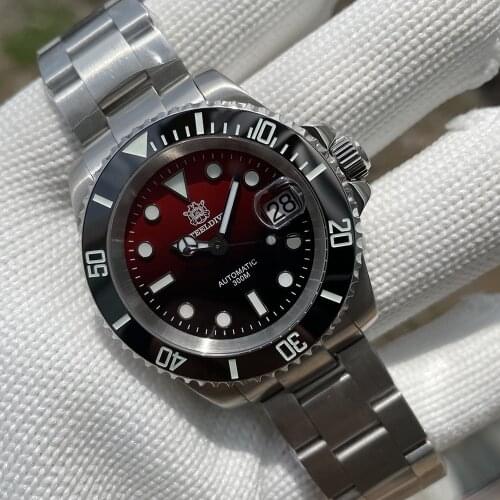 STEELDIVE Watch Dive 300m Waterproof BGW-9 Super Luminous Business Men Watch 316L Steel Mechanical Wristwatch 2021 Luxury Brand