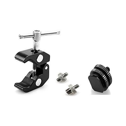 Super Clamp Large Size w/ 1/4" and 3/8" Thread for Cameras, Lights, Umbrellas