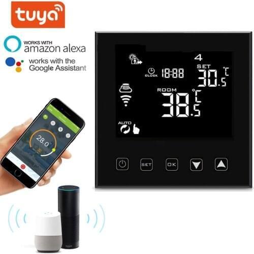 16A/3A Smart Thermostat with LCD Display Touch Screen Week Programmable Smart Thermostat for Home School Office Hotel