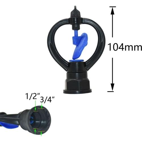 Female 1/2 3/4 Inch garden watering sprinklers 360 degrees rotating farm sprinkler for Lawn Garden Gardening Water watering 1PC