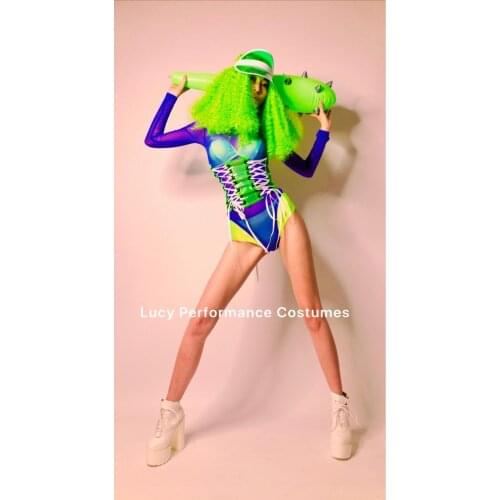 Character new style female dance team stage costume Club costume singer dancer performing atmospheric exaggeration props perform