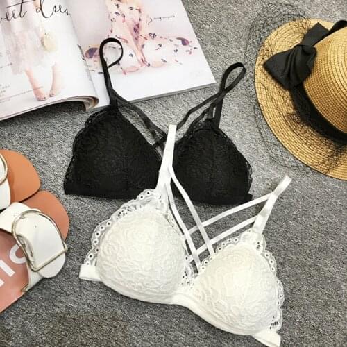2020 New 3/4 cup lace sexy women underwear bralette Wireless bra cup A cup B bra for women for Backless wear Brassiere