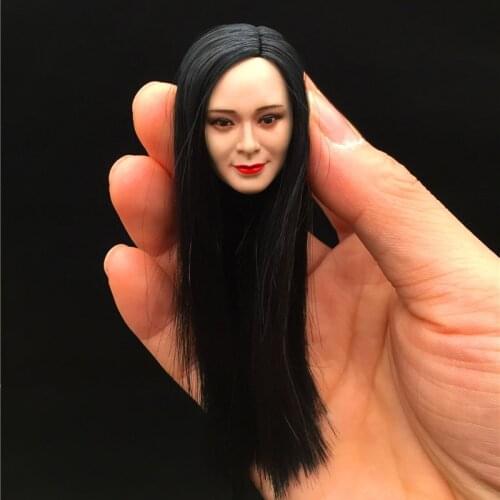 HEAD 1:6 Scale Asian Beautiful Female Head Sculpt Actress Star Yang Mi Headplay Carving Model for 12" Action Figure Accessory