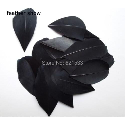 200Pcs/lot!Black Trimmed Goose Feathers,Feather Petals,Black Feathers,Trimmed Feathers,Flower Petals,Embllishment,Millinery