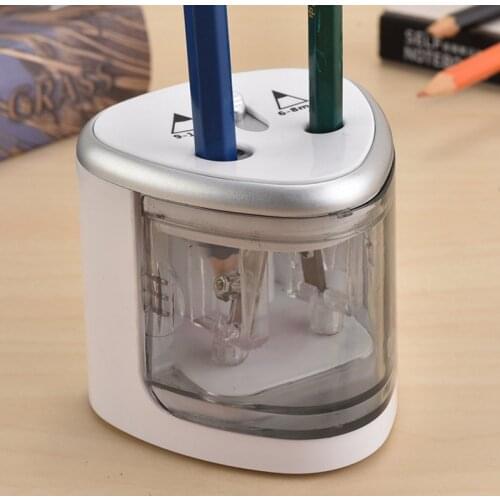 Automatic pencil sharpener Two-hole Electric Touch Switch Pencil Sharpener stationery Home Office School Supplies