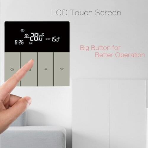 BEOK Thermostats LCD Touch Screen Temperature Controller Regulator Programmable Smart Thermostat Floor Heating Electric Heater
