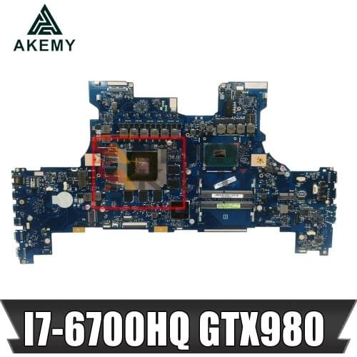 G701VI Motherboard For Asus ROG G701 G701V G701VI Laptop Motherboard Test OK I7-6700HQ CPU GTX1080/8GB Motherboard Test